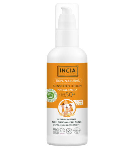 INCIA %100 Doğal Güneş Losyonu (50 SPF+)