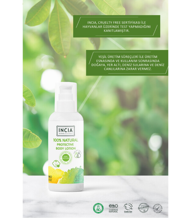 INCIA %100 Doğal Koruyucu Vücut Losyonu 50 ml