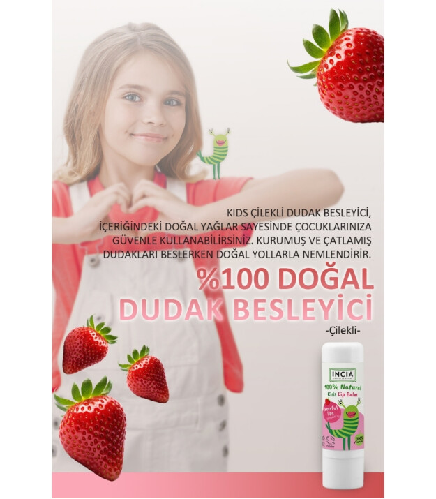 INCIA Kids Dudak Besleyici // Çilek