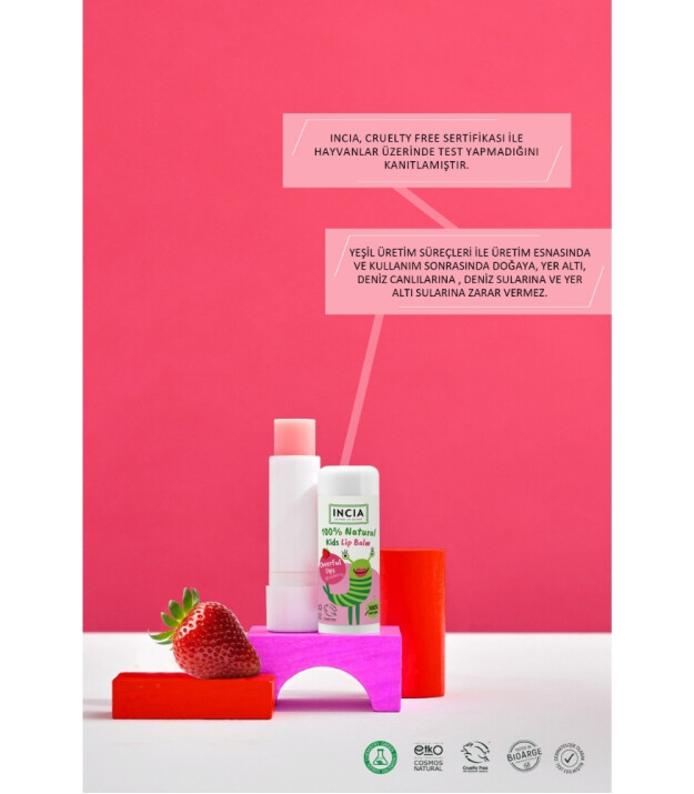 INCIA Kids Dudak Besleyici // Çilek