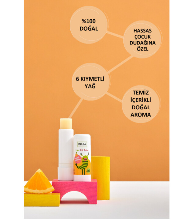 INCIA Kids Dudak Besleyici // Portakal