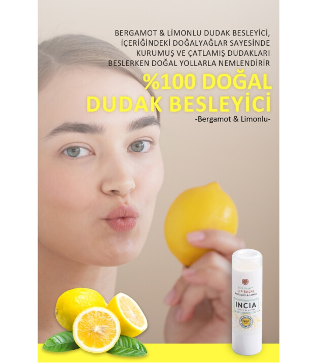 INCIA Kids Dudak Besleyici // Bergamot & Limonlu