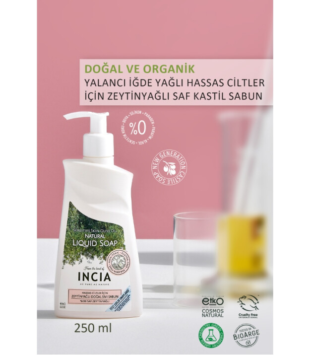 INCIA Zeytinyağlı Sıvı Sabun (Hassas Cilt)