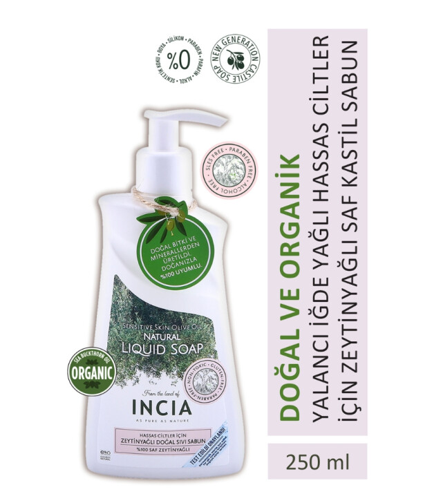 INCIA Zeytinyağlı Sıvı Sabun (Hassas Cilt)