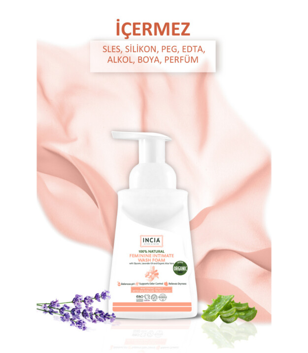 INCIA Kadınlar İçin %100 İntim Yıkama Köpüğü