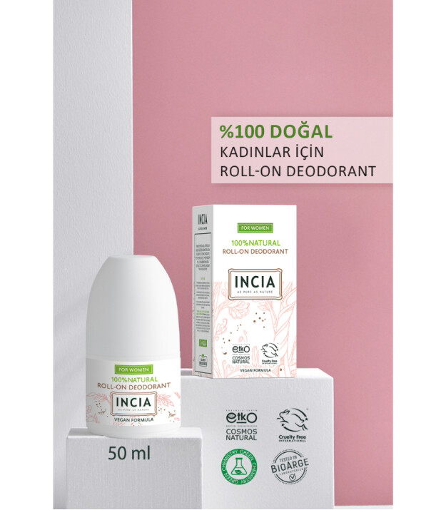 INCIA Doğal Roll-On Deodorant // Kadın Özel