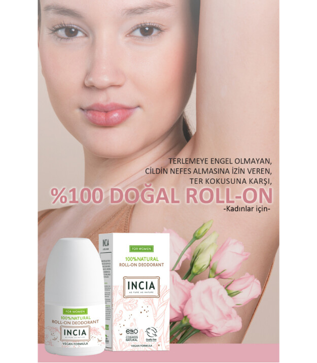 INCIA Doğal Roll-On Deodorant // Kadın Özel
