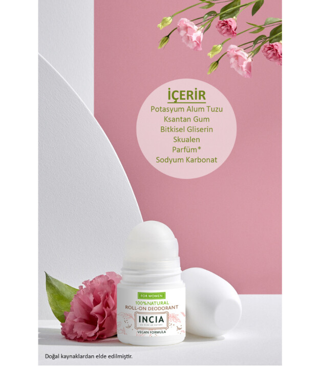 INCIA Doğal Roll-On Deodorant // Kadın Özel