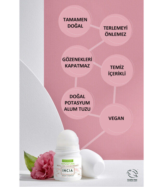 INCIA Doğal Roll-On Deodorant // Kadın Özel