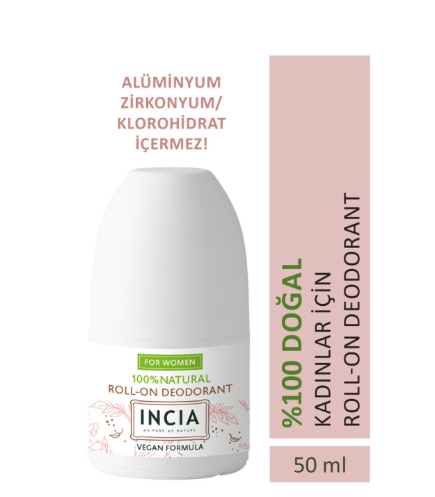 INCIA Doğal Roll-On Deodorant // Kadın Özel