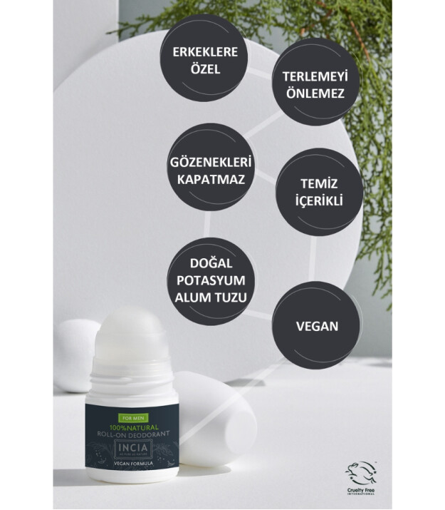 INCIA Doğal Roll-On Deodorant // Erkek