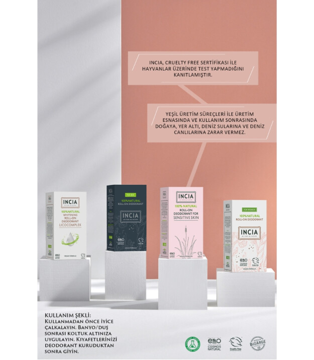 INCIA Doğal Roll-On Deodorant // Sensitive