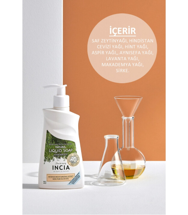 INCIA Zeytinyağlı Sıvı Sabun (Yoğun Nemlendirici)