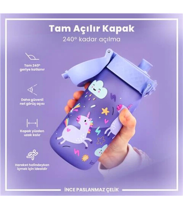 Ion8 OneTouch &Ccedil;ocuk Suluk (350 ml) // Mor Unicorn