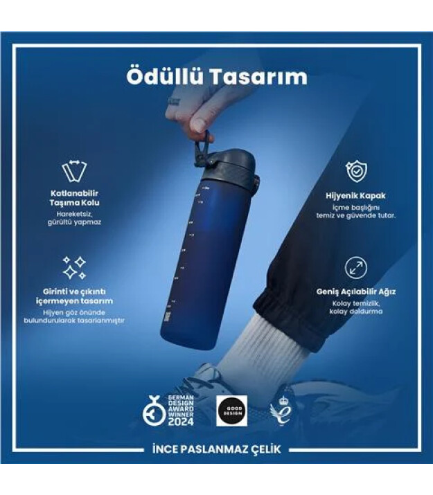 Ion8 OneTouch Suluk (500 ml) // Koyu Mavi