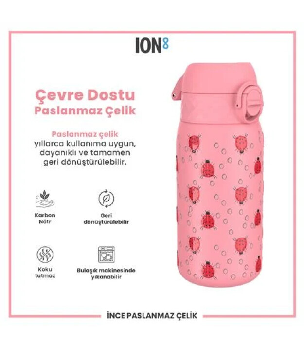 Ion8 OneTouch Paslanmaz &Ccedil;elik &Ccedil;ocuk Suluk (400 ml) // Uğur B&ouml;ceği