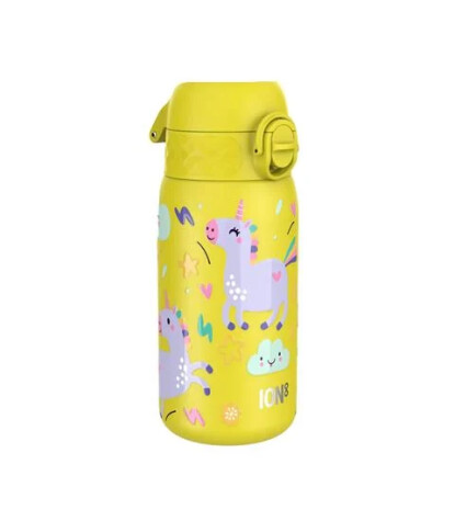 Ion8 OneTouch Paslanmaz Çelik Çocuk Suluk (400 ml) // Sarı Unicorn