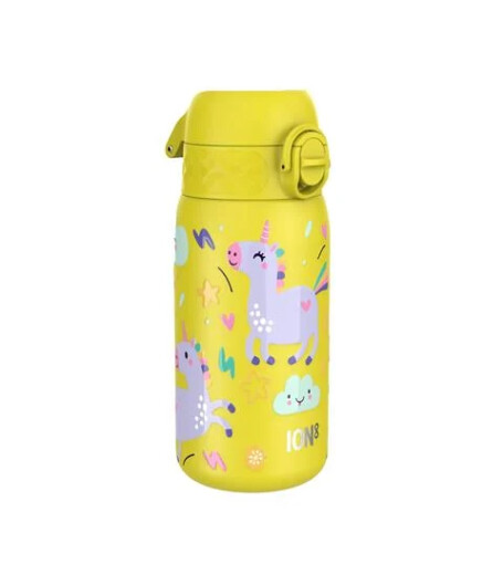 Ion8 OneTouch Paslanmaz &Ccedil;elik &Ccedil;ocuk Suluk (400 ml) // Sarı Unicorn