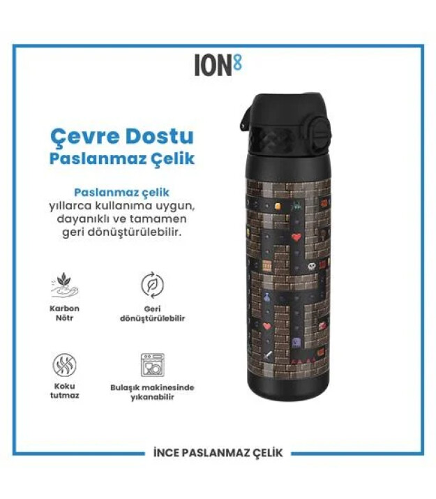 Ion8 OneTouch Paslanmaz &Ccedil;elik Suluk (600 ml) // Oyuncu