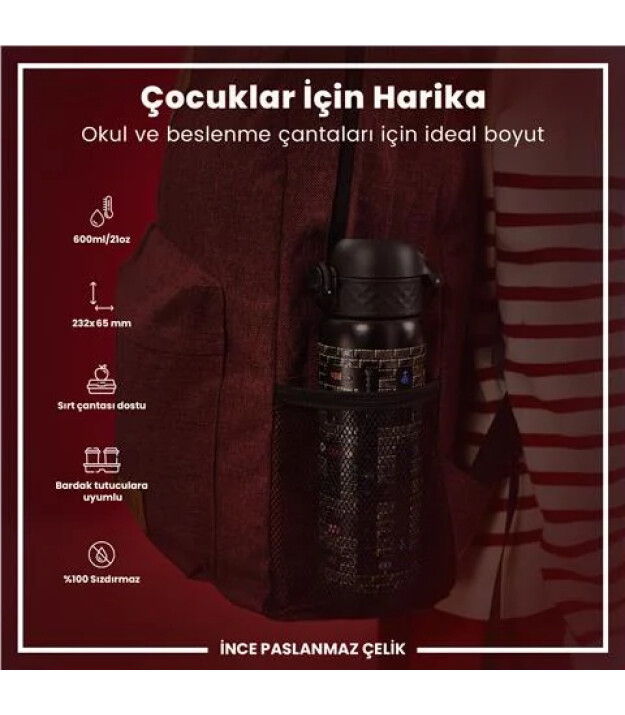 Ion8 OneTouch Paslanmaz &Ccedil;elik Suluk (600 ml) // Oyuncu
