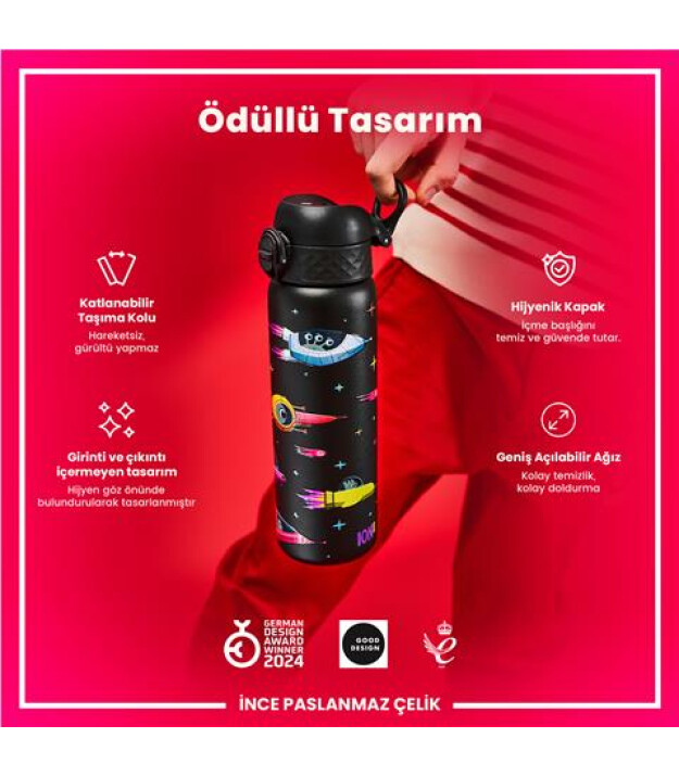 Ion8 OneTouch Paslanmaz &Ccedil;elik Suluk (600 ml) // Uzay Gemileri