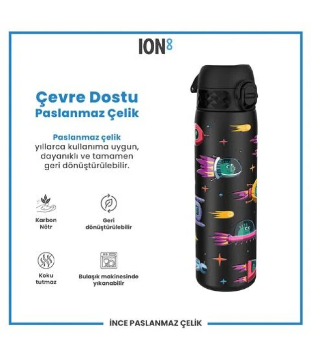 Ion8 OneTouch Paslanmaz &Ccedil;elik Suluk (600 ml) // Uzay Gemileri