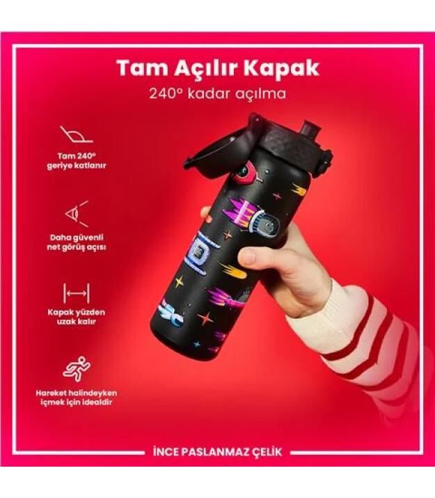 Ion8 OneTouch Paslanmaz &Ccedil;elik Suluk (600 ml) // Uzay Gemileri