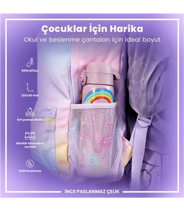 Ion8 OneTouch Paslanmaz &Ccedil;elik Suluk (600 ml) // Unicorn