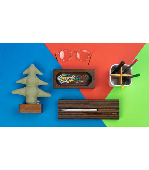 Kayıgo Kayigo Woody Koyu Ahşap Üçlü Ofis Seti - Yeşil Çam