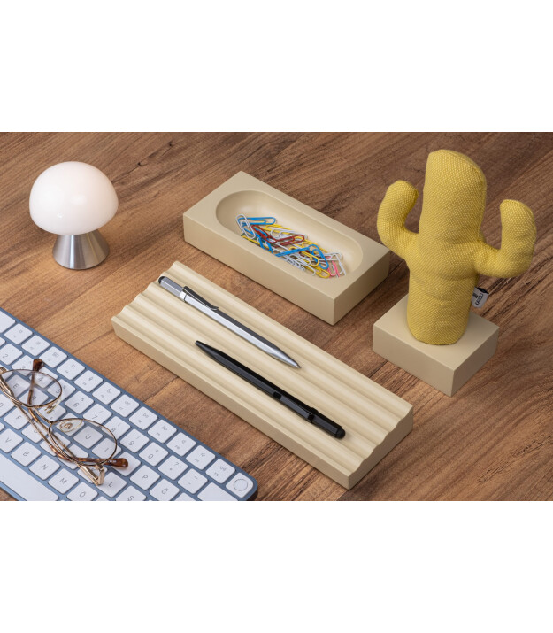 Kayıgo Kayigo Woody Krem Üçlü Ofis  Seti - Sarı Cactus
