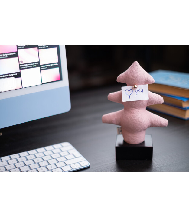 Kayıgo Kayigo Woody Siyah &Uuml;&ccedil;l&uuml; Ofis Seti - Pembe &Ccedil;am