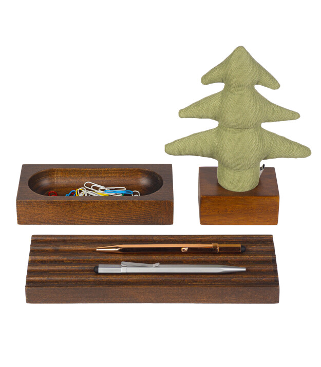 Kayıgo Kayigo Woody Koyu Ahşap Üçlü Ofis Seti - Yeşil Çam