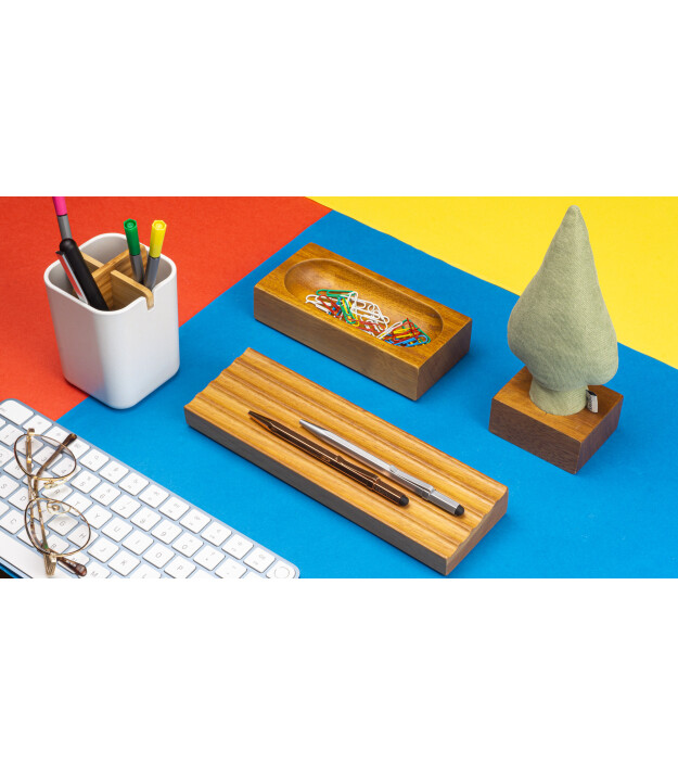 Kayıgo Kayigo Woody Koyu Ahşap Üçlü Ofis Seti - Yeşil Selvi