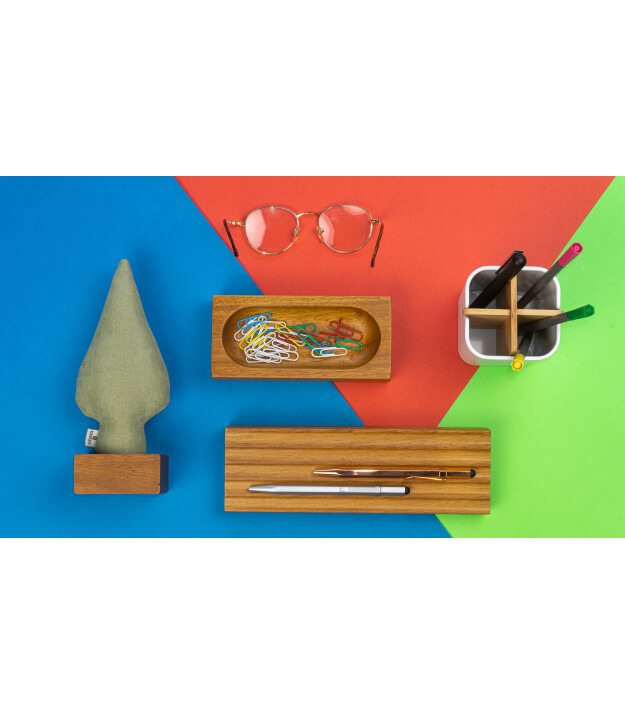 Kayıgo Kayigo Woody Koyu Ahşap Üçlü Ofis Seti - Yeşil Selvi