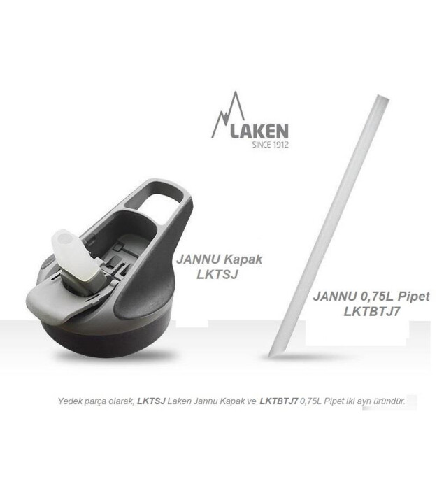 Laken Jannu &Ccedil;elik Termos Pipetli Suluk (750 ml) // Cyan