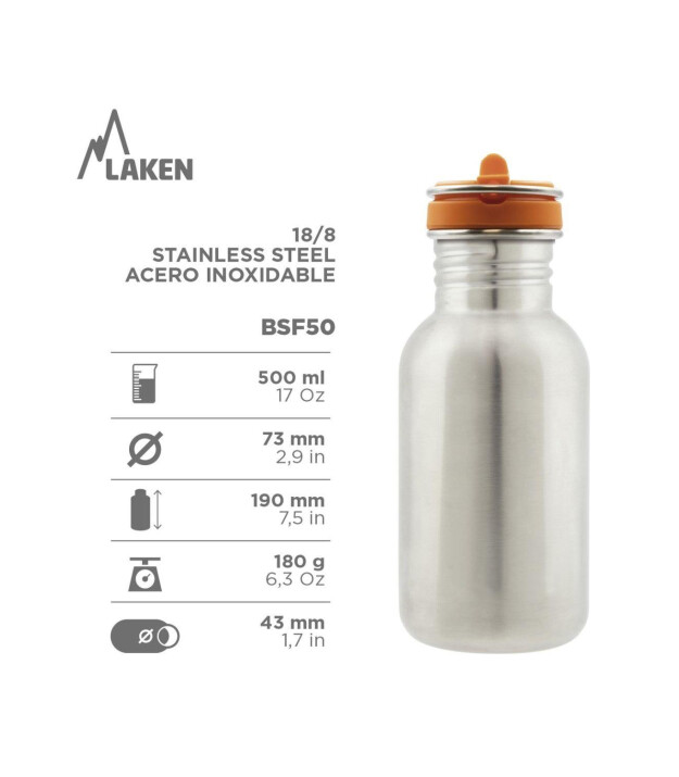 Laken Flow Basic Bottle Pipetli Suluk (500 ml) // Sea Friends