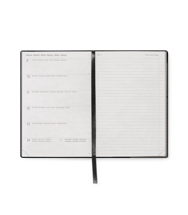 Legami Orta Boy Haftalık Ajanda (2026) // Deep Graphite