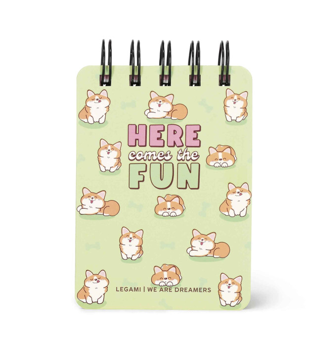 Legami &Ccedil;izgili Spiral Ciltli Defter - Mini // Corgi