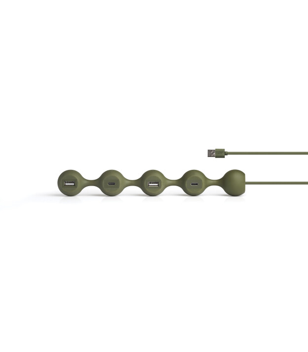 Lexon Peas Hub 2 Usb Çoğaltıcı // Khaki