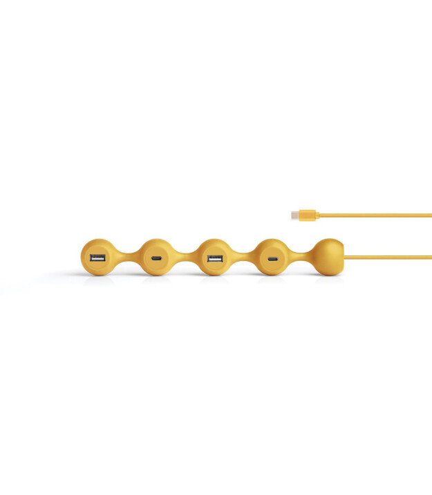 Lexon Peas Hub C USB Çoğaltıcı // Yellow