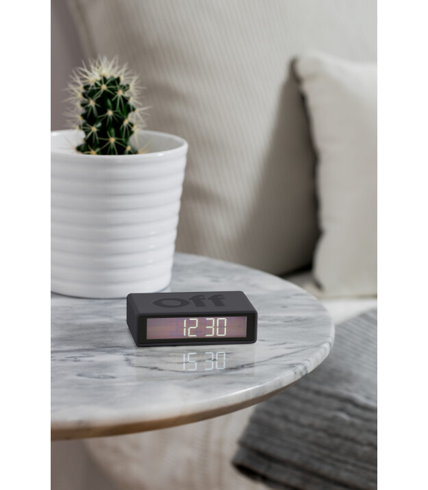 Lexon Flip Plus Alarm Saat // Dark Grey