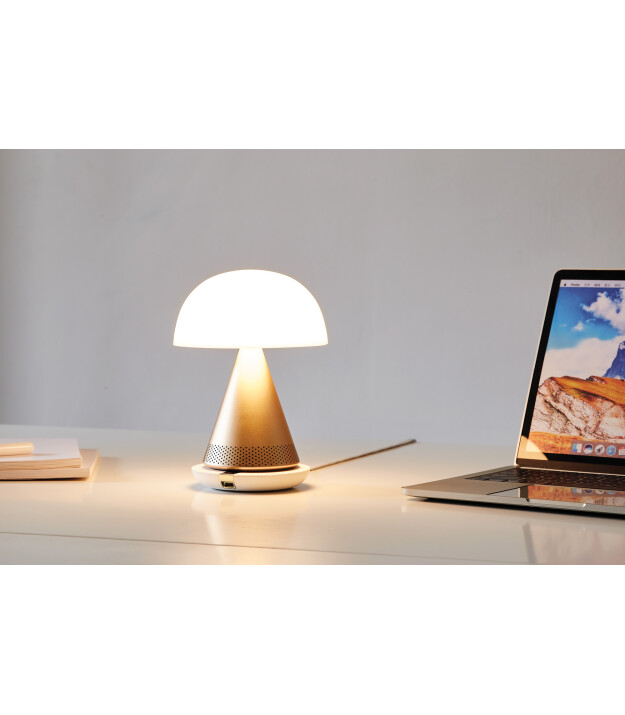 Lexon Mina L Led Lamba ve Bluetooth Hoparl&ouml;r // Al&uuml;minyum
