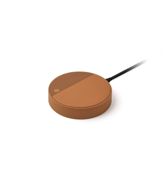 Lexon Oslo Energy Kablosuz Şarj Cihazı ve Bluetooth Hoparlör // Brown