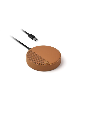 Lexon Oslo Energy Kablosuz Şarj Cihazı ve Bluetooth Hoparlör // Kahverengi