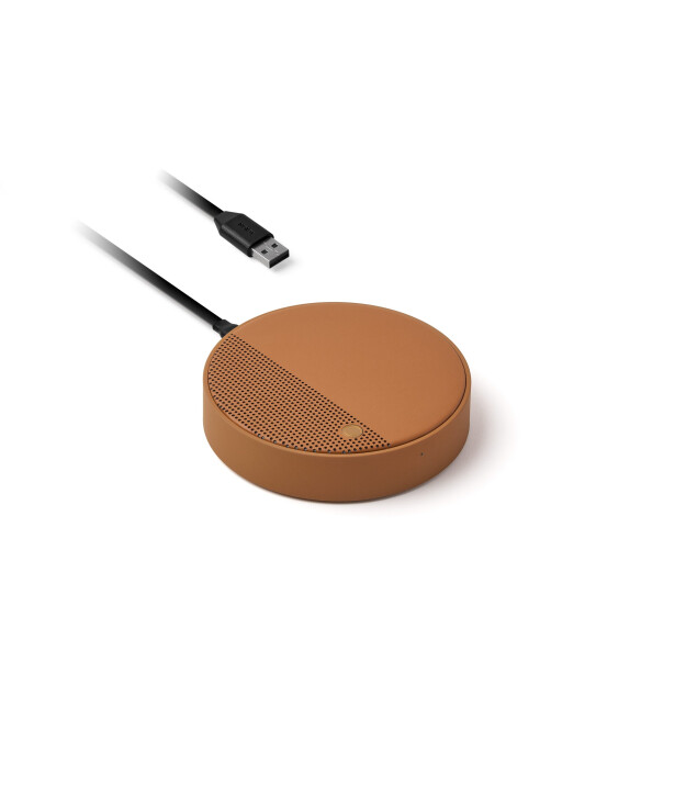 Lexon Oslo Energy Kablosuz Şarj Cihazı ve Bluetooth Hoparlör // Brown