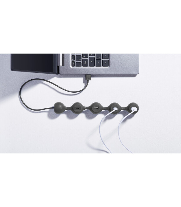 Lexon Peas Hub 2 Usb &Ccedil;oğaltıcı // Koyu Gri