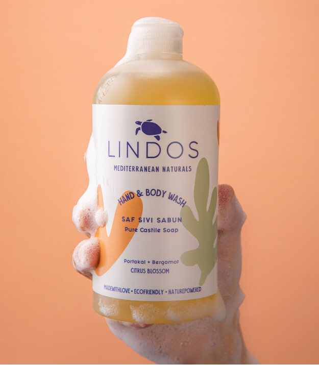 Lindos Saf Sıvı Kastil Sabun (600 ml) // Portakal & Bergamot