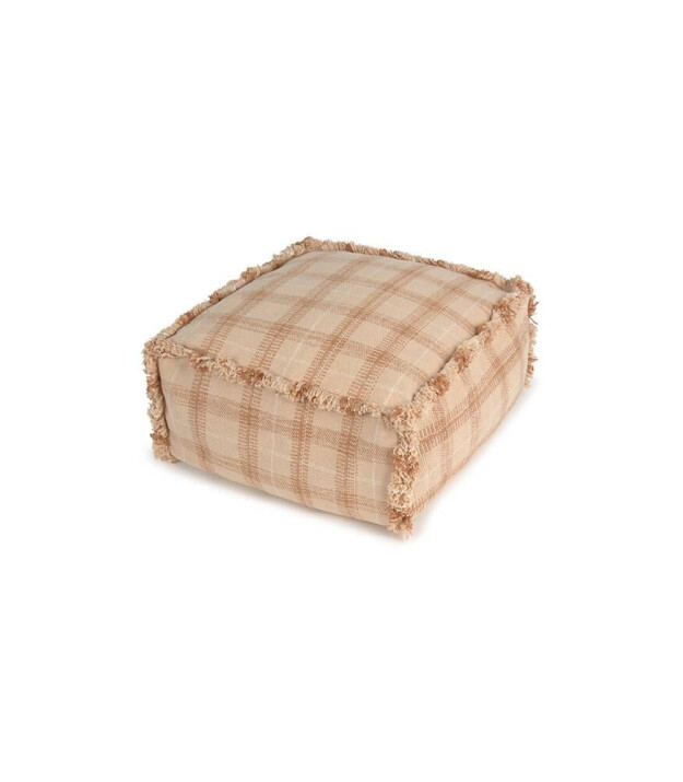 Lorena Canals Çocuk Odası Pufu, Tartan Pouf Rose