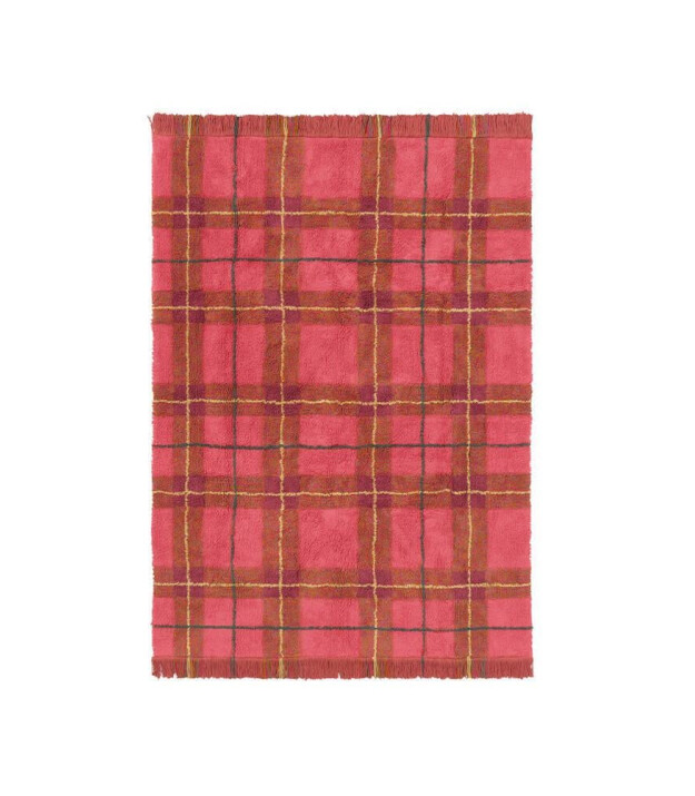 Lorena Canals Çocuk Odası Halısı, Tartan Vintage Red, S