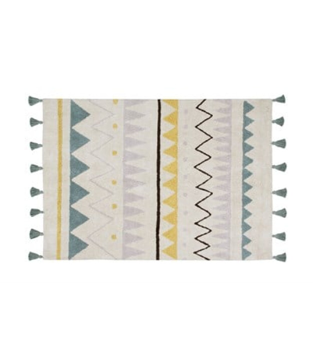 Lorena Canals Azteca Halı // Natural Vintage Mavi (120x160cm)